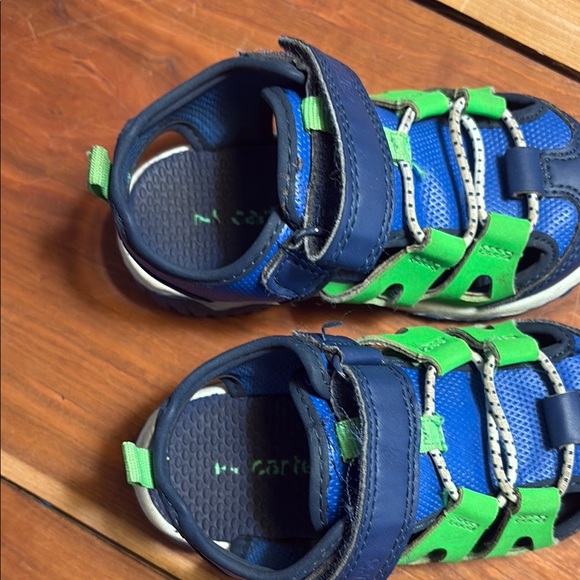 Carter's Navy and Lime Kids Sandals - Picture 7 of 7